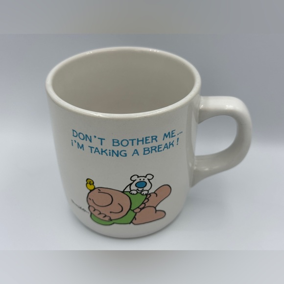 Vintage, Ziggy "Don't Bother Me... I'm Taking a Break" Mug - by Tom Wilson - Picture 2 of 12
